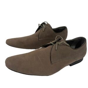 Men’s Bravo Berto Grey Suede Oxford Dress Shoes Size 9 US!